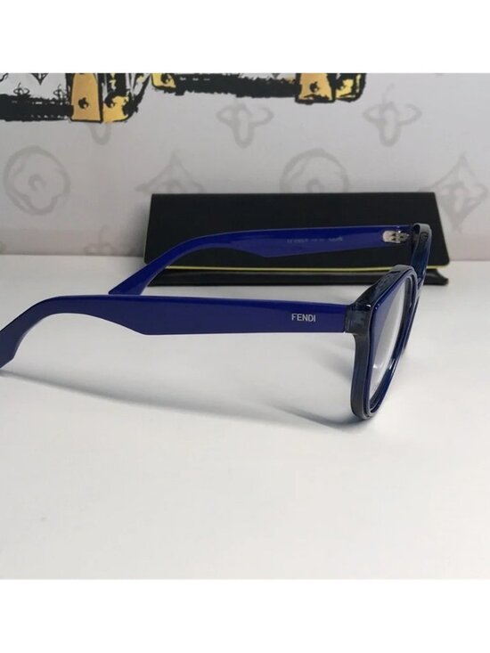 New Authentic Fendi FF0198/F PJP Blue Round Eyeglasses main image 4